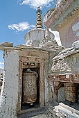 Ladakh - Lamayuru gompa, prayers wheels 